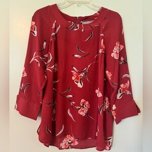 Red floral blouse from Stitch Fix